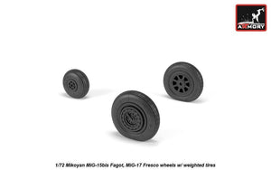 Armory Models AW72054 Mikoyan MiG-15bis Fagot (late) / MiG-17 Fresco wheels w/ weighted tires 1/72 – imagen 3