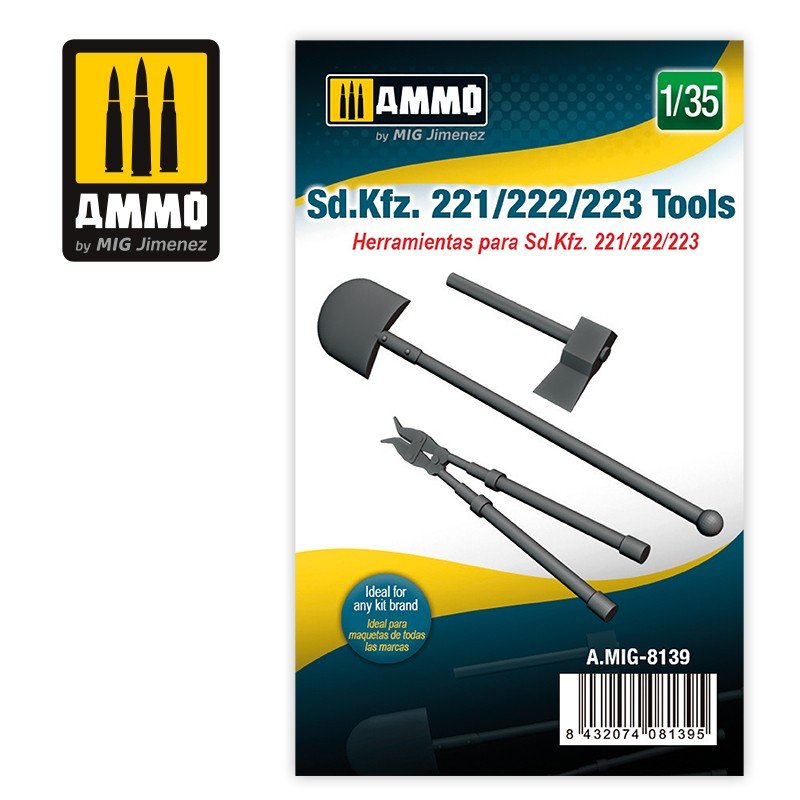 Ammo of Mig 8139 Sd.Kfz. 221/222/223 Tools 1/35