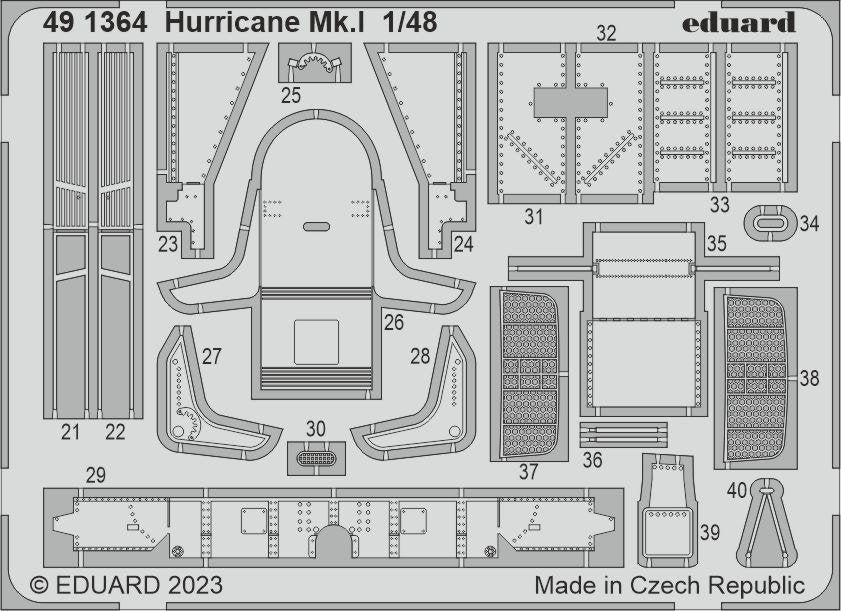 Eduard 491364 Hurricane Mk. I HOBBY BOSS 1/48 – imagen 2