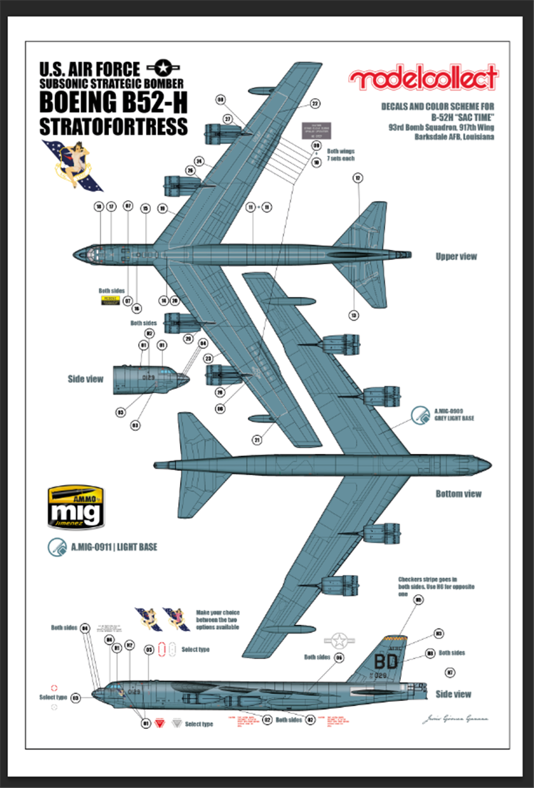 Modelcollect UA72200 B-52H U.S. Stratofortress strategic Bomber 1/72 – imagen 22