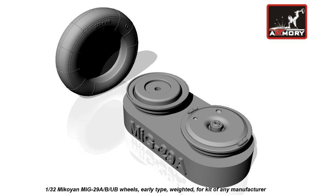 Armory Models AW32006 Mikoyan MiG-29A/B/UB Fulcrum wheels, early, weighted 1/32 – zdjęcie 5