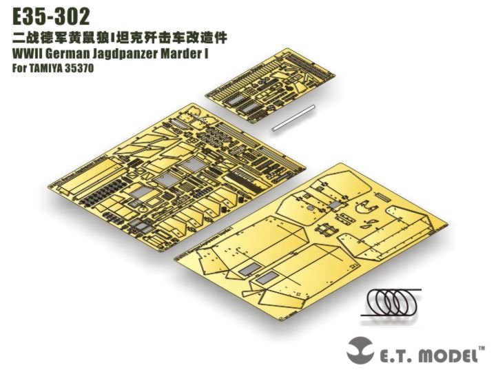 Maquette ET E35-302 Jagdpanzer Marder I allemand de la Seconde Guerre mondiale pour TAMIYA 35370 1/35