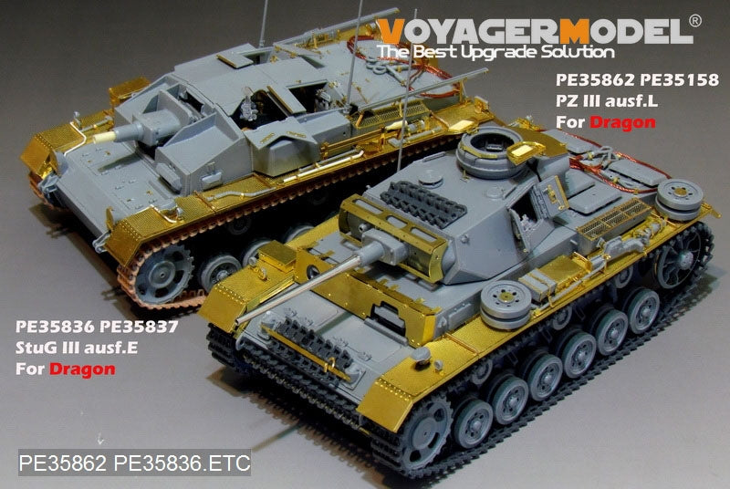 Voyager Model PE35862 WWII German Pz.KPfw.III Ausf.L basic For DRAGON 6387 1/35 – zdjęcie 16
