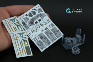 Intérieur imprimé en 3D et coloré sur papier décalcomanie (Italeri) de la Quinta Studio QD+32231 Tornado ECR (avec pièces en résine imprimées en 3D) à l&amp;#39;échelle 1/32 – image 2
