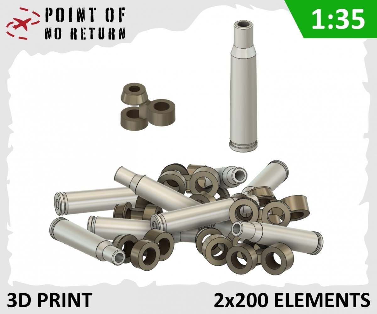 Point of no Return 3522013 Łuski i ogniwa do amunicji M2HB browning 0.5cala 1/35