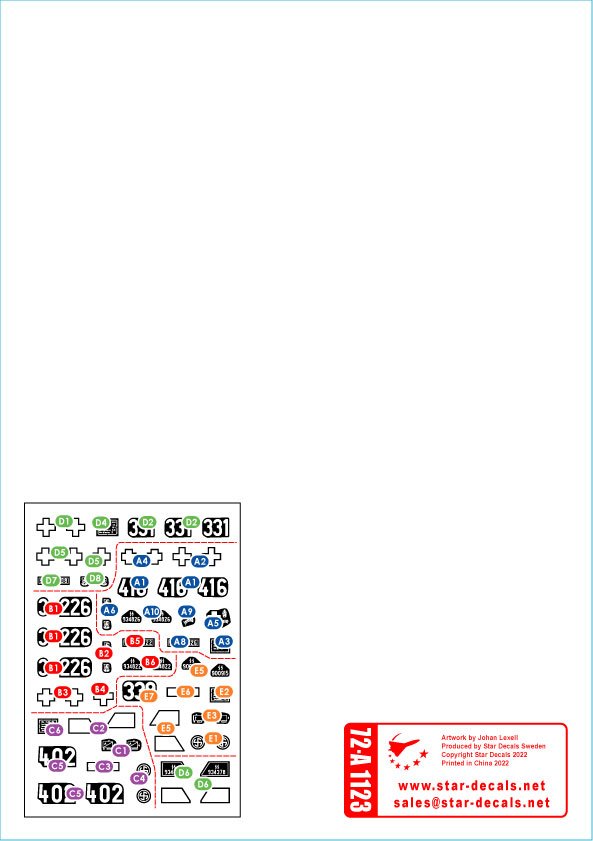Star Decals 72-A1123 SdKfz 250 &amp;#39;neu&amp;#39; # 2 SdKfz 250/1, SdKfz 250/3 and SdKfz 250/7 - Waffen-SS markings 1/72 – Bild 2