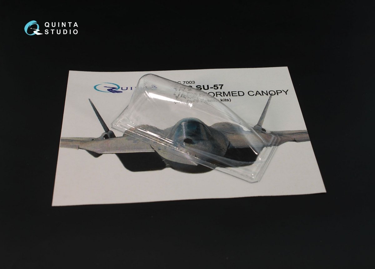 Quinta Studio QC72003 SU-57 vacuformed clear canopy 2 pcs (for 7319 Zvezda kits) 1/72 – imagen 3