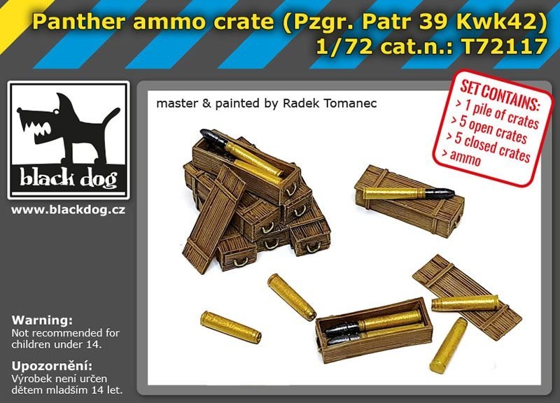 Black Dog T72117 Panther ammo crate 1/72 – immagine 2