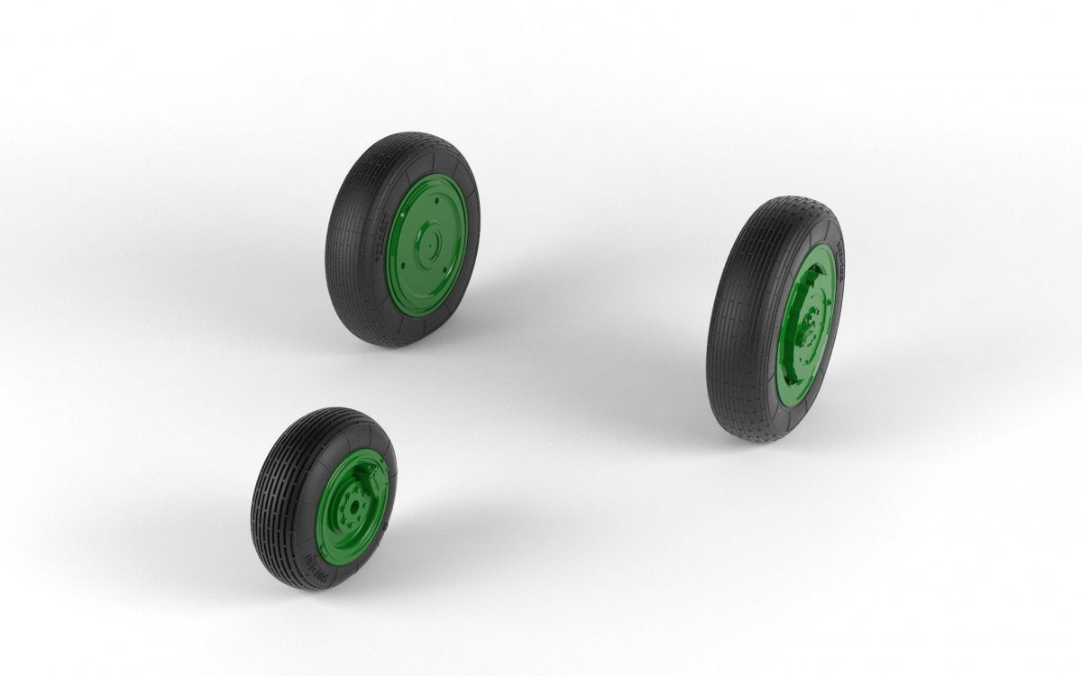 Armory Models AW48029 Mikoyan MiG-21 Fishbed wheels w/ weighted tires, late production 1/48 – Bild 4