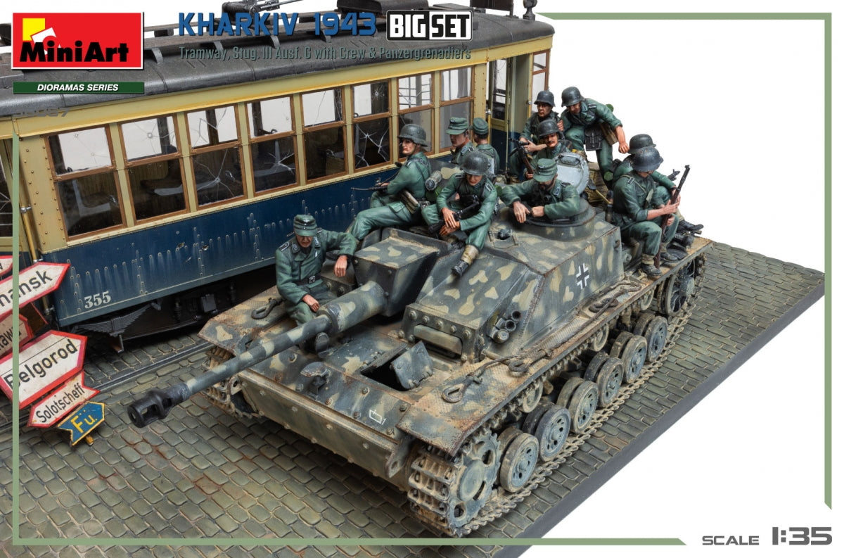 Miniart 36067 Kharkiv 1943: Tram &amp;amp; Stug. III Ausf. G w/Crew. BIG SET 1/35 – Bild 7