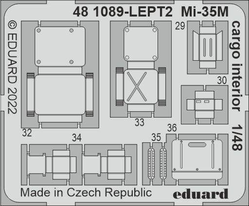 Eduard 481089 Mi-35M cargo interior ZVEZDA 1/48 – imagen 2