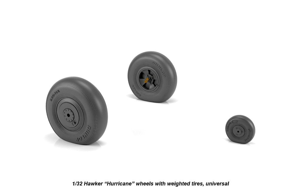 Armory Models AW32403 Hawker Hurricane wheels w/ weighted tires 1/32 – immagine 4