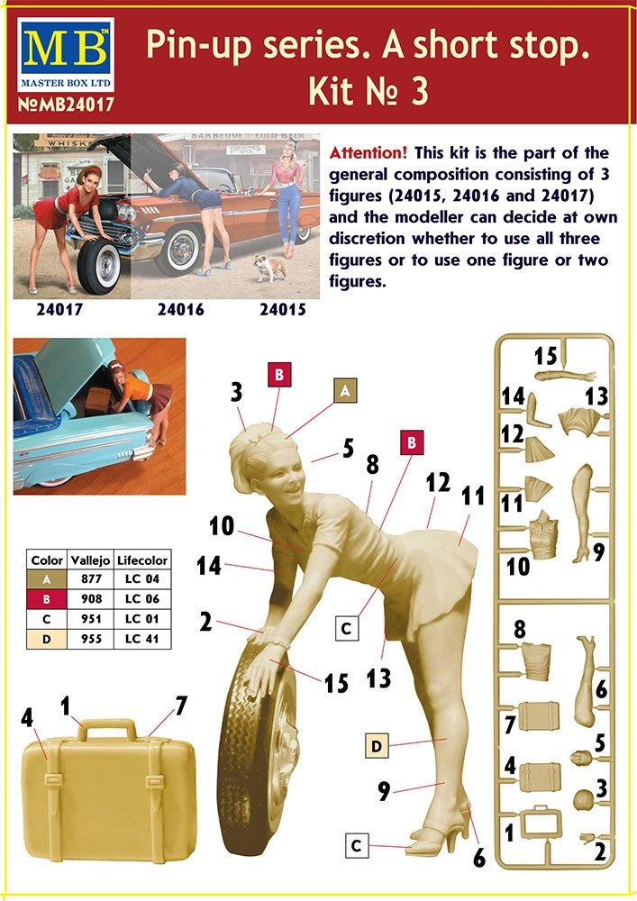 Master Box 24017 Pin-up series. &amp;quot;A short stop&amp;quot;. Kit No. 3 1/24 – image 2