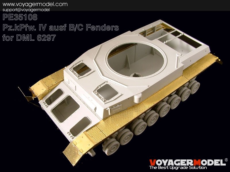 Voyager Model PE35108 Pz.kPfw. IV Ausf B/C Fenders (For DRAGON 6297) 1/35 – imagen 3