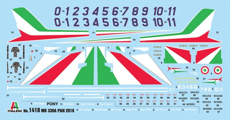 Italeri 1418 MB-339A P.A.N. 2018 Livery 1/72 – immagine 2