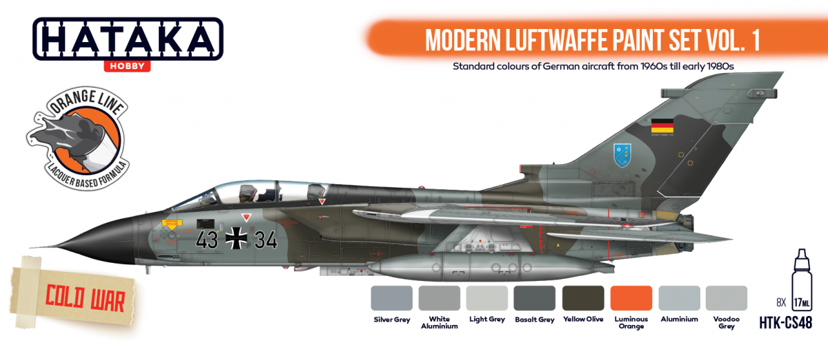 Hataka HTK-CS48 Modern Luftwaffe paint set vol. 1 8x17ml – image 2