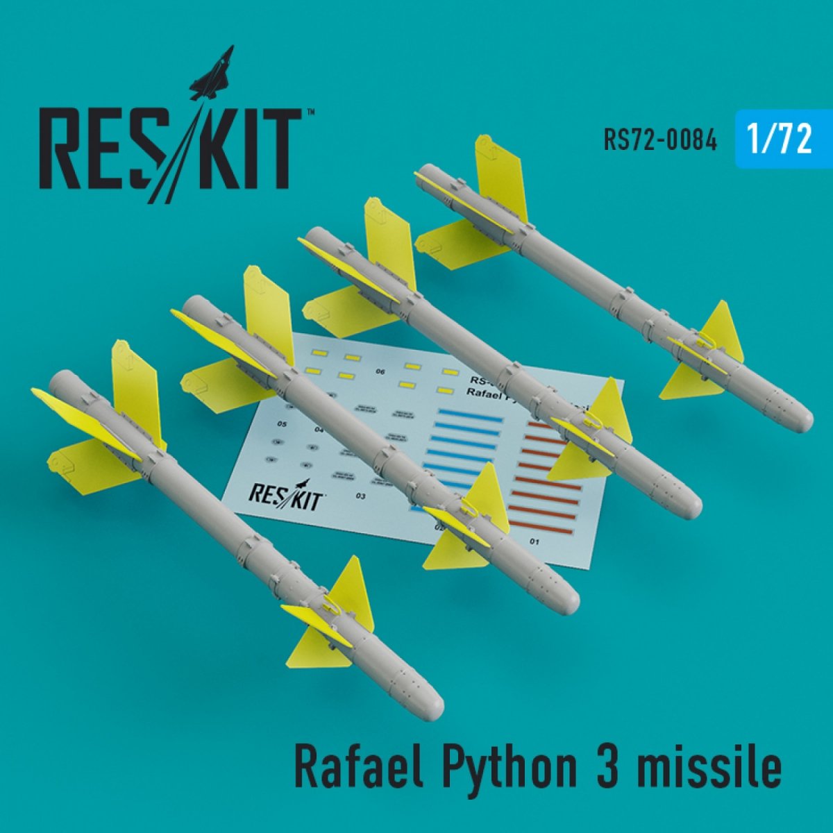 RESKIT RS72-0084 PYTHON 3 MISSILES (4 PIÈCES) 1/72