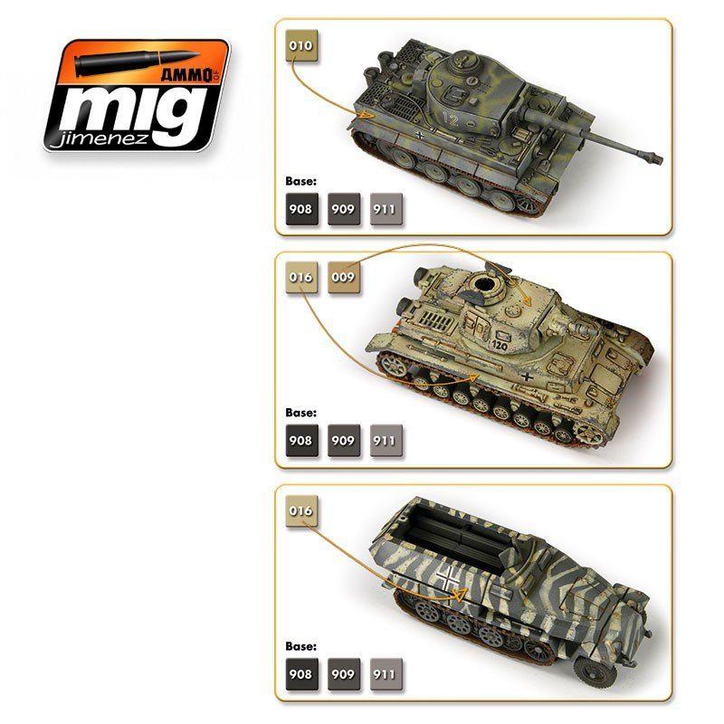 AMMO Mig 7116 WARGAME EARLY AND DAK GERMAN SET 6x17ml – imagen 2