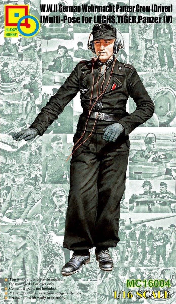 Classy Hobby MC16004 1/16 Équipage de Panzer allemand de la Seconde Guerre mondiale (conducteur)