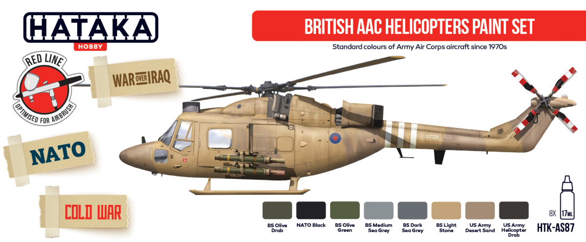 Hataka HTK-AS87 British AAC Helicopters paint set 8x17ml – image 2