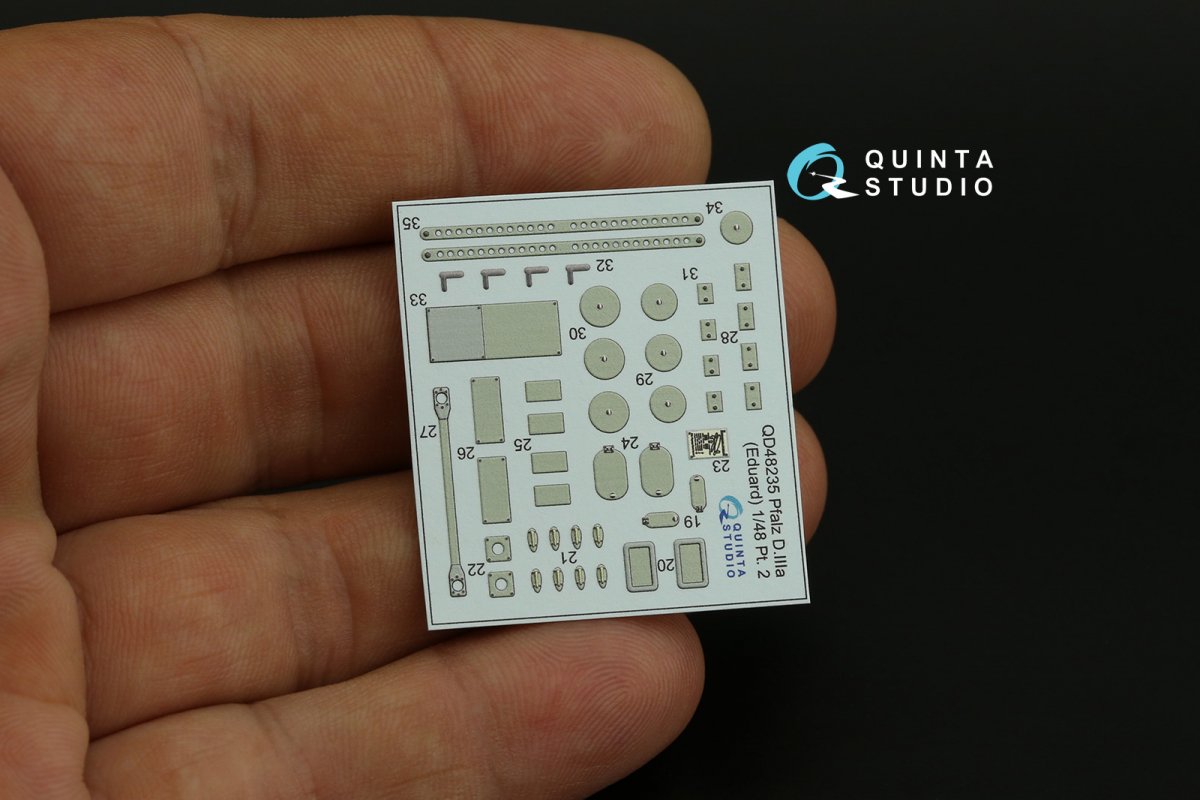Quinta Studio QD48235 Pfalz D.IIIa 3D-Printed &amp;amp; coloured Interior on decal paper (Eduard) 1/48 – Bild 5
