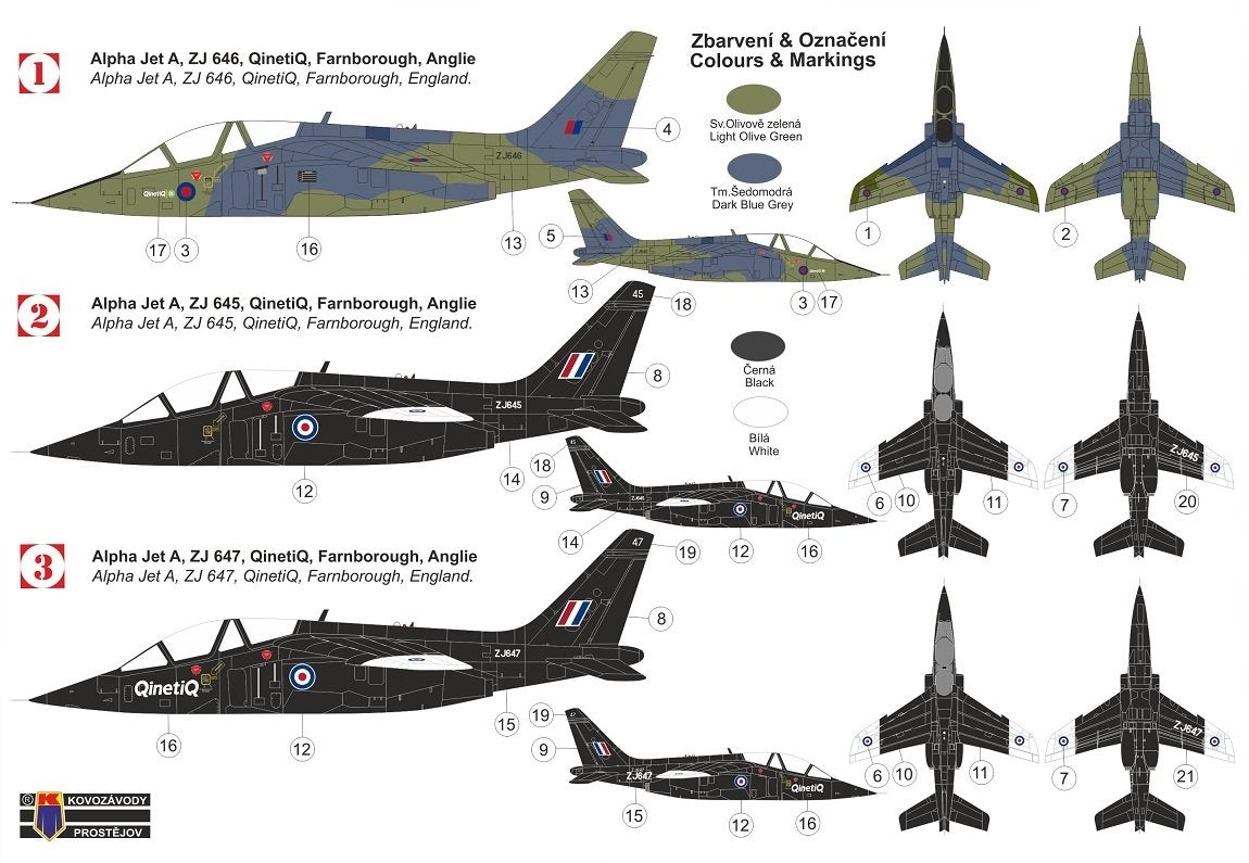 Kovozavody Prostejov KPM0267 Alpha Jet A „QinetiQ“ 1/72 – imagen 2