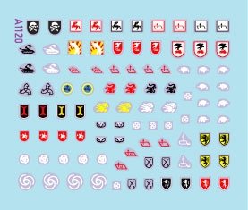 Star Decals 72-A1120 StuG-Abt #5 Generic insignia and unit markings for the Sturmgeschûtz units 1/72 – Bild 2