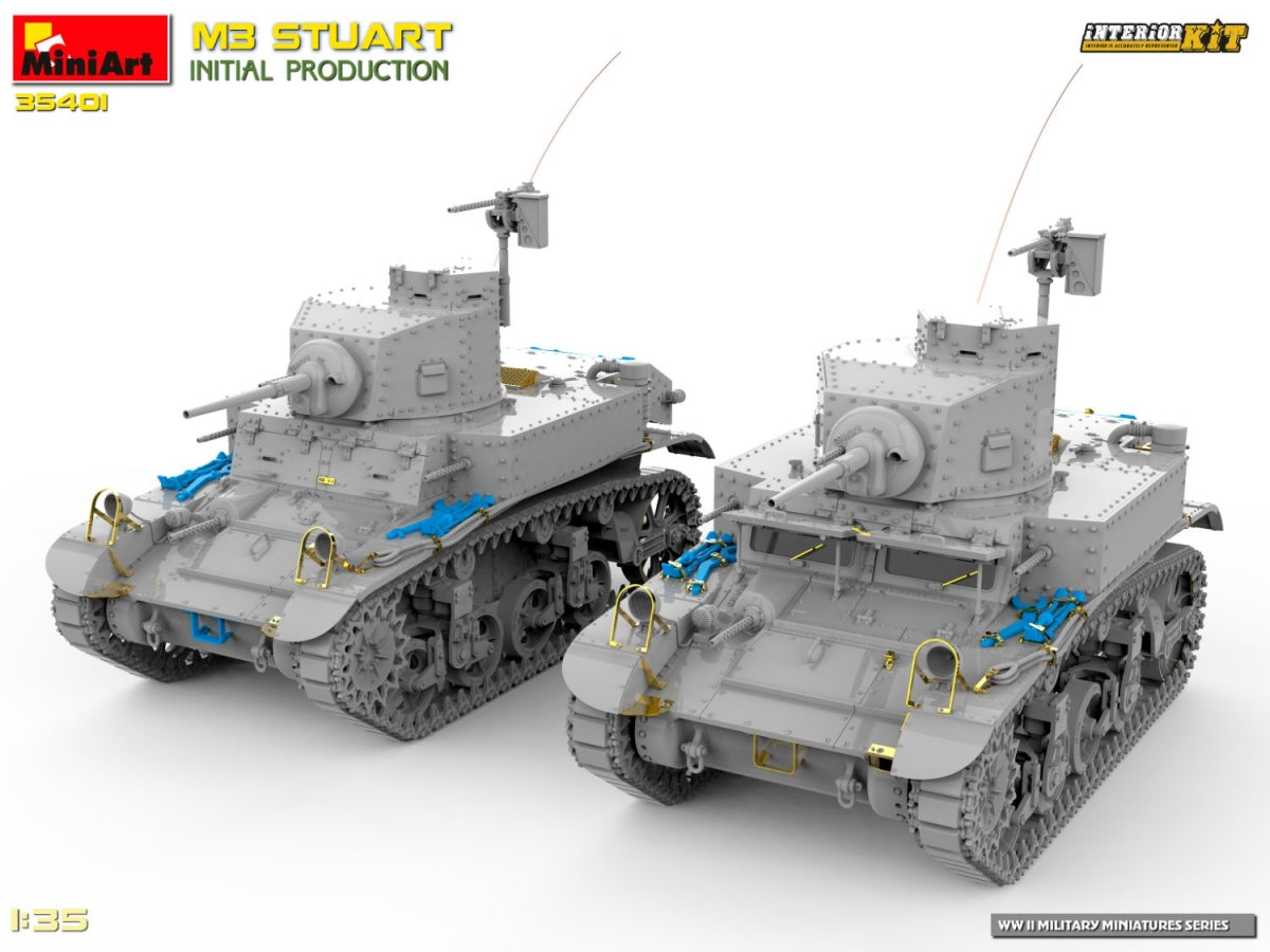 MiniArt 35401 M3 STUART INITIAL PRODUCTION 1/35 – zdjęcie 4