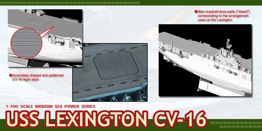 Dragon 7051 U.S.S. Lexington CV-16 1/700 – imagen 6