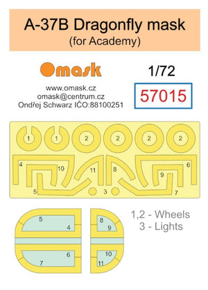Omask 57015 A-37B Dragonfly mask (for Academy) 1/72