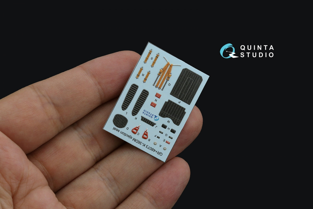 Quinta Studio QR+48073 K-36DM (initial release) ejection seat (for Su-17M3/M4/UM3/22, Su-24, MiG-29 9-12 Early aircraft) (All kits) 1/48 – imagen 4