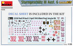 Mini Art 35338 Sturmgeschutz III Ausf. G APRIL 1943 ALKETT PROD. INTERIOR KIT 1/35 – Bild 2