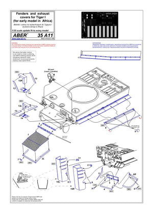 Aber 35A011 Błotniki boczne do Tiger I H1 (Afryka) 1/35 – Bild 4