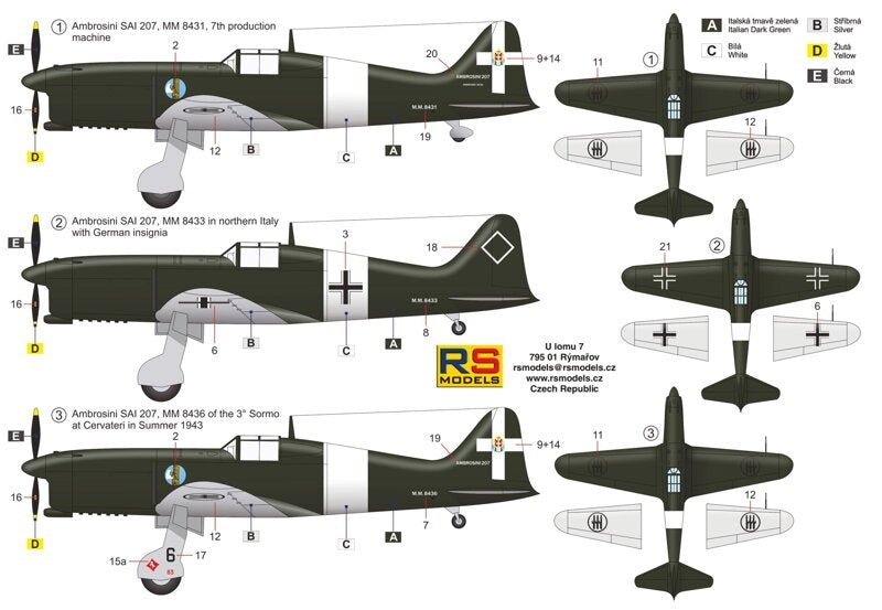 RS Models 92267 Ambrosini SAI.207 1/72 – zdjęcie 5