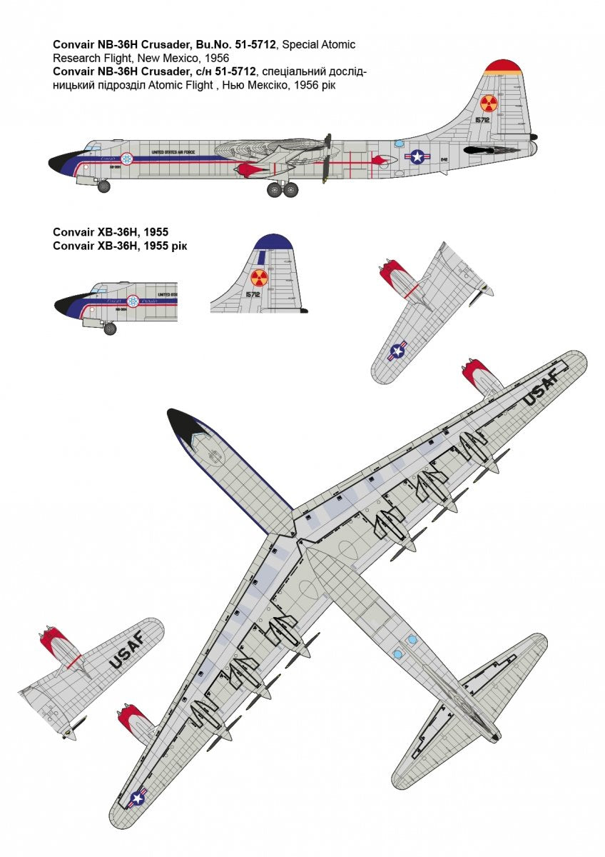 Roden 348 Convair NB/XB-36H Crusader 1/144 – Bild 2