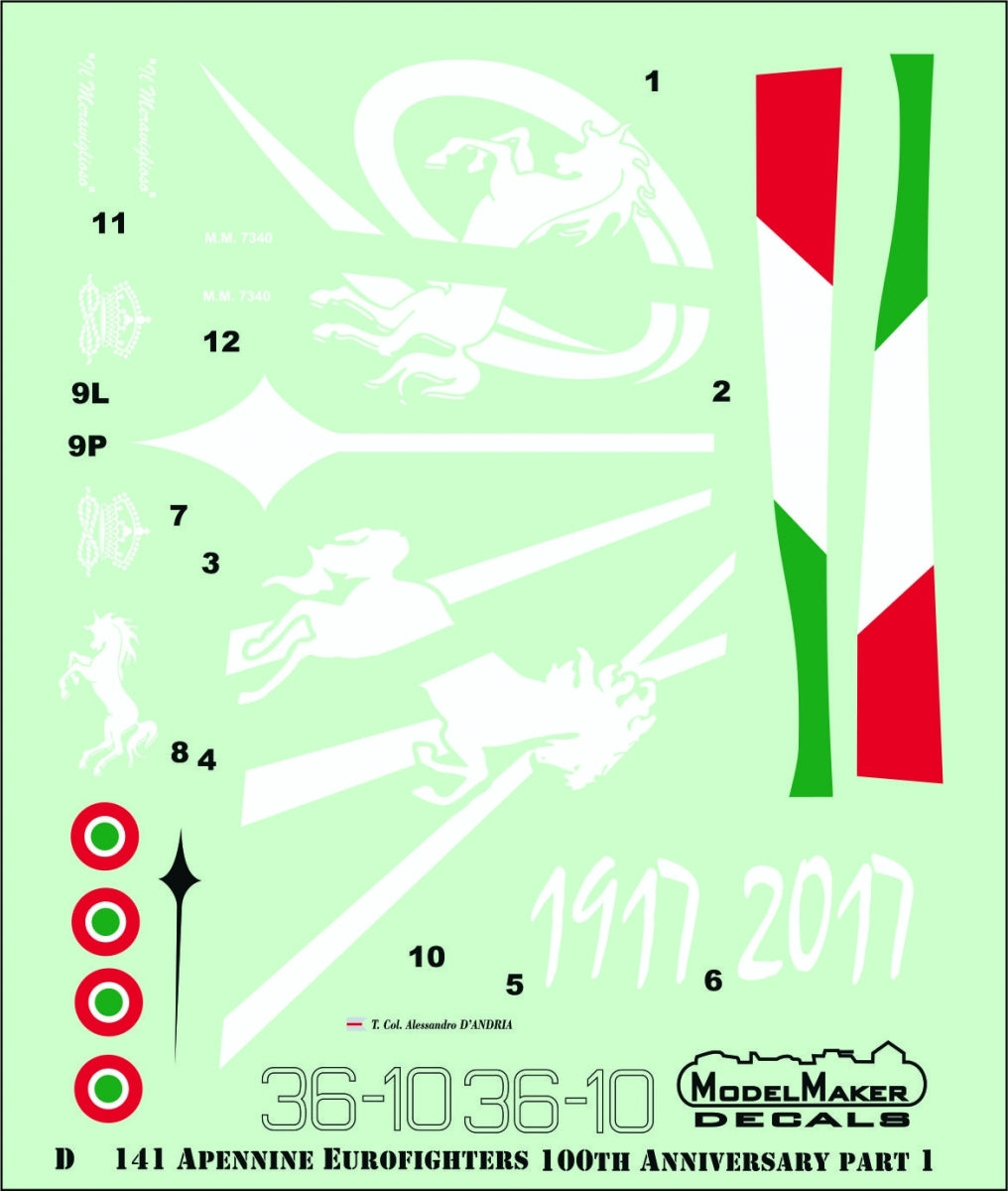 ModelMaker Decals D48141 Apennine Eurofighters Part I 1/48 – immagine 2