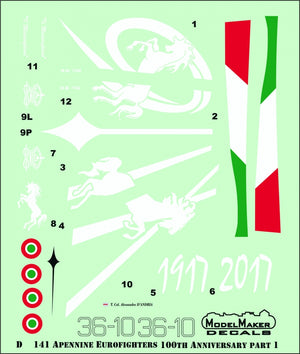 ModelMaker Decals D48141 Apennine Eurofighters Part I 1/48 – immagine 2