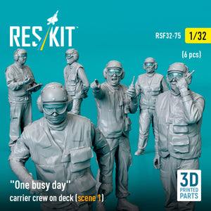 RESKIT RSF32-0076 &amp;quot;One busy day&amp;quot; carrier crew on deck (scene 1) (6 pcs) (3D Printed) 1/32 – zdjęcie 2