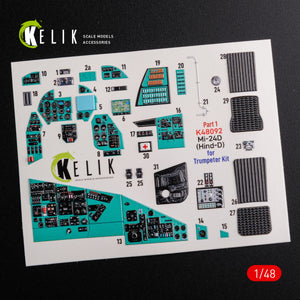KELIK K48092 Mi-24D (Hind-D) interior 3D decals for Trumpeter kit 1/48 – imagen 3