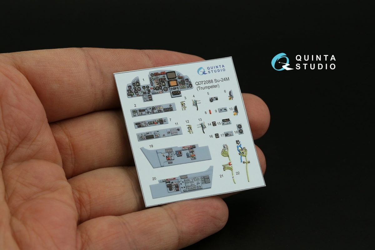 Quinta Studio QD72088 Su-24M 3D-Printed &amp;amp; coloured Interior on decal paper (Trumpeter) 1/72 – imagen 5