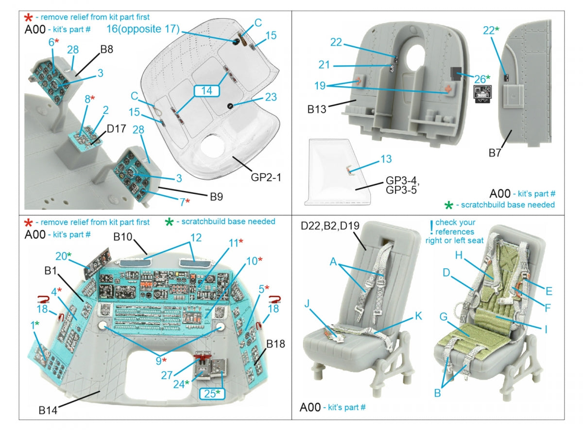 Quinta Studio QD48382 Mi-8MT 3D-Printed &amp;amp; coloured Interior on decal paper (Trumpeter) 1/48 – zdjęcie 2
