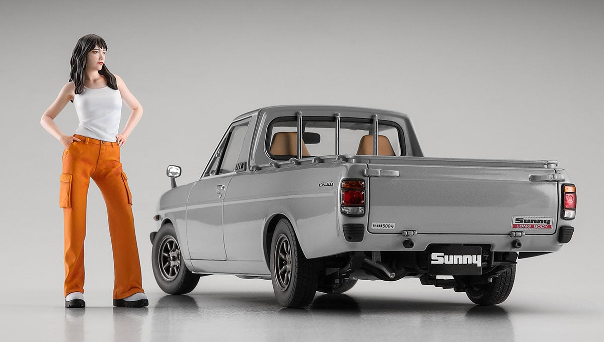 Hasegawa SP626 Datsun Sunny Truck Long Body Deluxe avec figurine de fille 1/24 – image 2