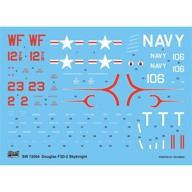Sword 72094 F3D-2 Skyknight VF-11/VMF(N)513 1/72 – zdjęcie 5