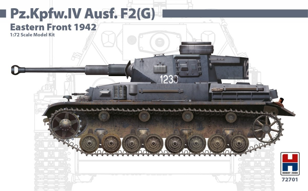 Hobby 2000 72701 Pz.Kpfw.IV Ausf.F2 (G) Front de l'Est 1942 DRAGON + CARTOGRAF 1/72 
