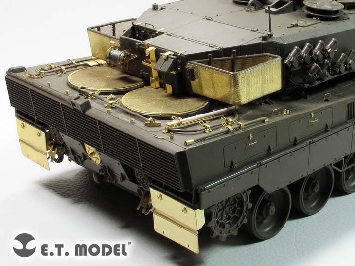 E.T. Model EA35-115 German Leopard 2 A5/6 MBT Engine &amp;amp; Turret Rack Grills For TAMIYA Kit 1/35 – imagen 2
