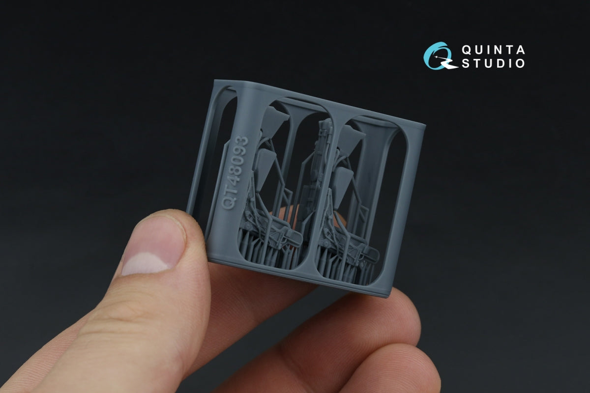 Quinta Studio QR+48091 GRU-7A early, 2 ejection seats for F-14 A (Tamiya, Hobby Boss) 1/48 – immagine 5