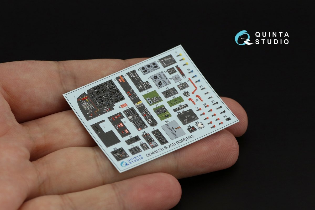 Quinta Studio QD48258 A(B)-26B 3D-Printed &amp;amp; coloured Interior on decal paper (ICM) 1/48 – Bild 4