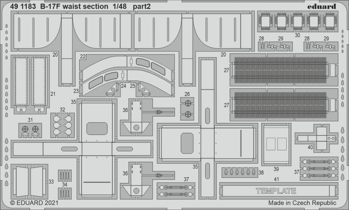 Eduard 491183 B-17F section centrale HKM 1/48 – image 2