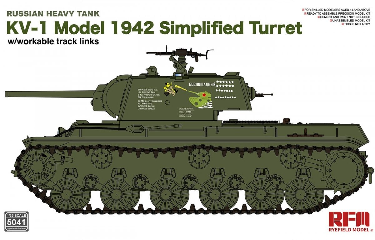 Maquette Rye Field 5041 KV-1 Modèle 1942 Tourelle simplifiée 1/35