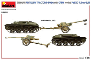 MiniArt 35395 Tracteur d&amp;#39;artillerie allemand T-60(r) et son équipage remorquant un canon PaK40 1/35 – image 5